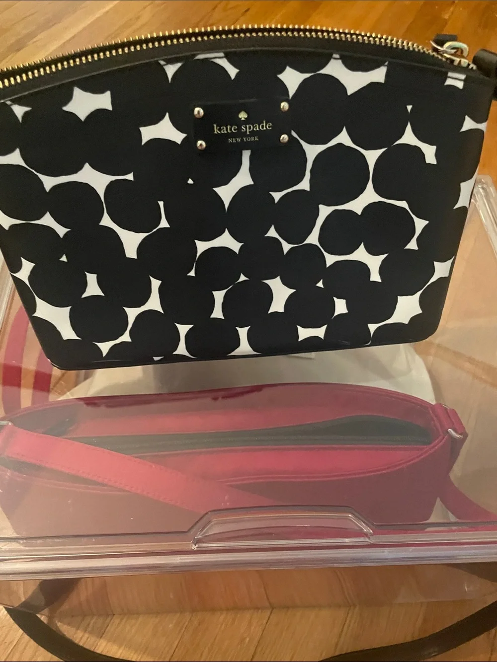 kate spade Black and White Graphic Dot Crossbody Bag
